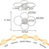 Plafonnier LED NETTLIFE, plafonnier LED à 4 anneaux, intensité variable, blanc, 48 W, lampe de salon