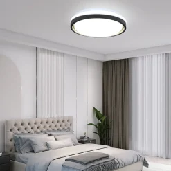 Plafonnier LED NETTLIFE salon 30CM Dimmable avec télécommande Plafonnier moderne couloir