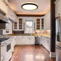 Plafonnier LED NETTLIFE salon 30CM Dimmable avec télécommande Plafonnier moderne couloir