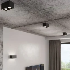 Plafonnier LED Noir - SILUMEN - Design Contemporain - IP20