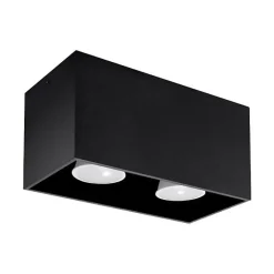 Plafonnier LED Noir - SILUMEN - Design Contemporain - IP20