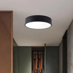 Plafonnier LED Noir 18W 25cm - Blanc Chaud 2300K - 3500K - SILAMP