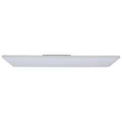 Plafonnier LED Panel 'CARENTE' longueur 119,5 cm, sans cadre, nombreuses fonctions, en métal et plastique, blanc, LED intégrées