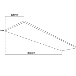 Plafonnier LED Panel 'CARENTE' longueur 119,5 cm, sans cadre, nombreuses fonctions, en métal et plastique, blanc, LED intégrées