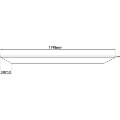 Plafonnier LED Panel 'CARENTE' longueur 119,5 cm, sans cadre, nombreuses fonctions, en métal et plastique, blanc, LED intégrées