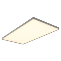 Plafonnier LED Panel 'CARENTE' longueur 59,5 cm, sans cadre, nombreuses fonctions, en métal et plastique, blanc, LED intégrées