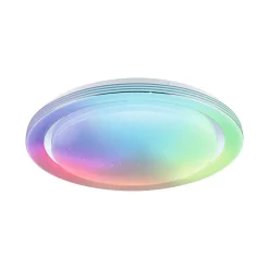 Plafonnier LED Rainbow With rainbow effect RGBW+ 2800lm 230V 38,5W gradable Chrome Blanc
