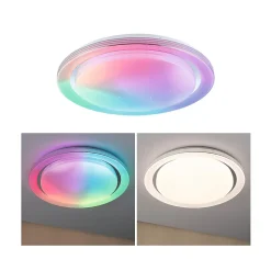 Plafonnier LED Rainbow With rainbow effect RGBW+ 2800lm 230V 38,5W gradable Chrome Blanc