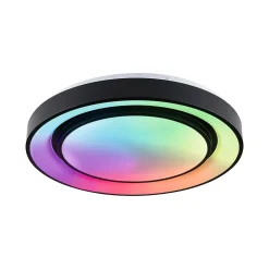Plafonnier LED Rainbow With rainbow effect RGBW+ 1500lm 230V 38,5W gradable Noir Blanc