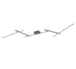 Plafonnier LED RGBW noir mat 22W dimmable avec télécommande - Trio - Arvin