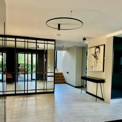 Plafonnier LED rond design moderne CCT réglable 3000-6000K noir éclairage plafond Ring