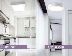 Plafonnier led Rond en saillie 18W 225mm Blanc Froid 6000K