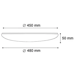 Plafonnier LED Rond Plat 48W Etoilé - Blanc Froid 6000K - 8000K - SILAMP