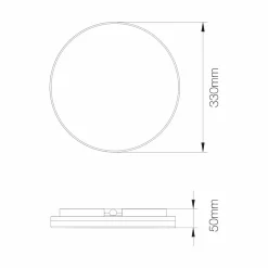 Plafonnier LED rond 25W CCT Switch IP54
