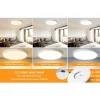 Plafonnier LED Rond 32W Extra-Plat CCT 40cm, Lampe Superslim Sceneswitch 3 ambiances - BLANC
