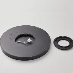 Plafonnier LED Rond 18W Extra-Plat CCT 23 cm, Lampe Superslim Sceneswitch 3 ambiances - Noir