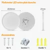 Plafonnier LED Rond 18W Extra-Plat CCT 23 cm, Lampe Superslim Sceneswitch 3 ambiances - OR