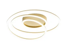 Plafonnier LED SPIRA en métal doré brossé 68W Perenz