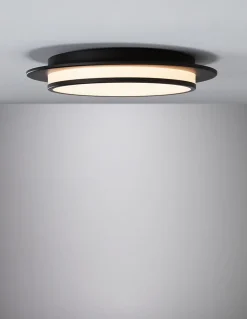 Plafonnier LED 3-Step-Dim Egron 2700K 750lm 230V 16W gradable Noir mat