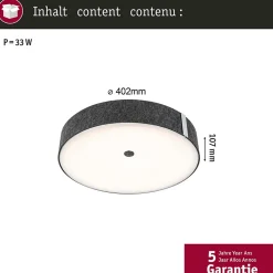 Plafonnier LED 3-Step-Dim Malika 2700K 2300lm 230V 29W gradable Anthracite