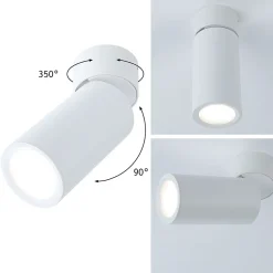 Plafonnier LED 3-Step-Dim Turnal Coin 2700K 470lm 230V 6W gradable Blanc dépoli