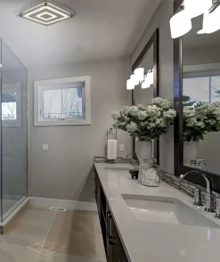 Plafonnier LED 'Thun' chromé d:24cm