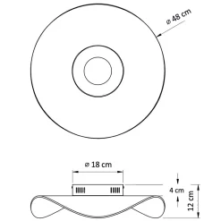 Plafonnier LED vague dynamique 48 cm - Ondenis