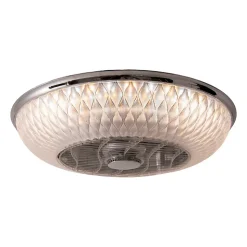 Plafonnier LED VIENTO metal plastique avec ventilateur LED integrees pour pieces habitation ou bureau