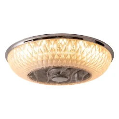 Plafonnier LED VIENTO metal plastique avec ventilateur LED integrees pour pieces habitation ou bureau