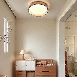 Plafonnier LED 30W Abatjour en Rotin 40cm CCT 3000K4000K6000K