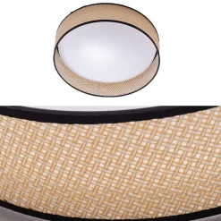 Plafonnier LED 30W Abatjour en Rotin 40cm CCT 3000K4000K6000K