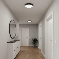 Plafonnier LED 12W 1050 lm 3CCT 12 cm IP20 rond noir CATALINA HOROZ