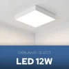 Plafonnier LED 12W 1050 lm 3CCT 12x12 cm IP20 carré blanc CATALINA/S HOROZ