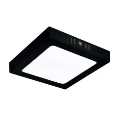Plafonnier LED 12W 1050 lm 3CCT 14x14 cm IP20 carré noir SELENA HOROZ