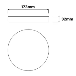 Plafonnier LED 18W 1660 lm 3CCT 17,3 cm IP20 rond blanc MILENA HOROZ