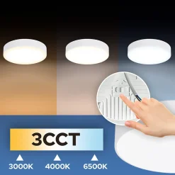 Plafonnier LED 36W 3600 lm 3CCT 29,5 cm IP20 rond blanc CATALINA HOROZ