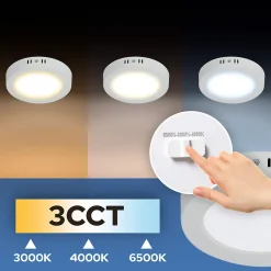 Plafonnier LED 36W 3600 lm 3CCT 29 cm IP20 rond blanc MILENA HOROZ