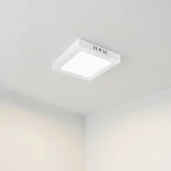 Plafonnier LED 18W 1660 lm 3CCT 17,3x17,3 cm IP20 carré blanc SELENA HOROZ