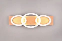 Plafonnier LED 40W bois naturel 3000K 4700lm blanc mat - Trio - Barca