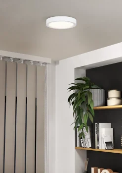 Plafonnier LED 14W IP20 blanc Ø21cm Eglo, Idun