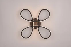 Plafonnier LED, 22W, 2600lm, 3000K - Variateur 3 niveaux - Noir mat - Trio - Fly