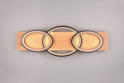 Plafonnier LED 40W 4700lm 3000K Noir Mat avec variateur - Trio - Barca