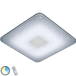Plafonnier LED 21,5W SMD effet ciel étoilé, 2400 lm, 3000-5500K, dimmable avec télécommande - Trio - Samurai