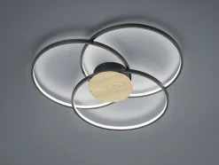 Plafonnier LED 40W SMD, 4800lm, 3000K, noir mat - Trio - Sedona