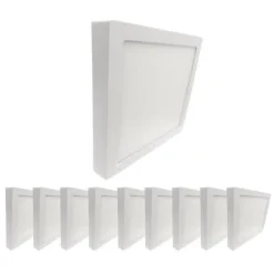 Plafonnier LED 24W 220V Carré - SILUMEN - Blanc Froid 6000K - 8000K - Excellent rapport qualité/prix