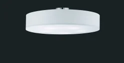Plafonnier Led 5xE27 max. 60W Tissu Blanc - Trio - Hotel