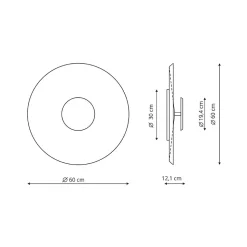 Plafonnier Light Prestige Coco, LED marron 3000K, 1 pièce.