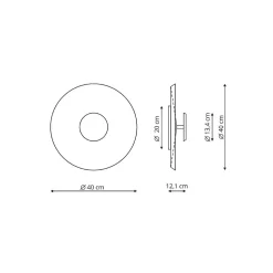 Plafonnier Light Prestige Coco, LED marron 3000K, 1 pièce.