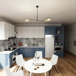 Plafonnier LOTUS 2 BLACK/RATTAN, Emibig Lighting, Fabriqué en EU