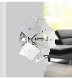 Plafonnier luminaire blanc 3 lampes ou Applique murale ou plafond interieur